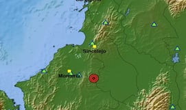 Epicentro del temblor hoy lunes, 15 de diciembre.