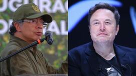 De izquierda a derecha: Gustavo Petro y Elon Musk