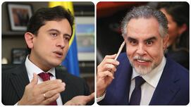 El ministro del Interior, Armando Benedetti, y el exdirector de la Dian Luis Carlos Reyes.